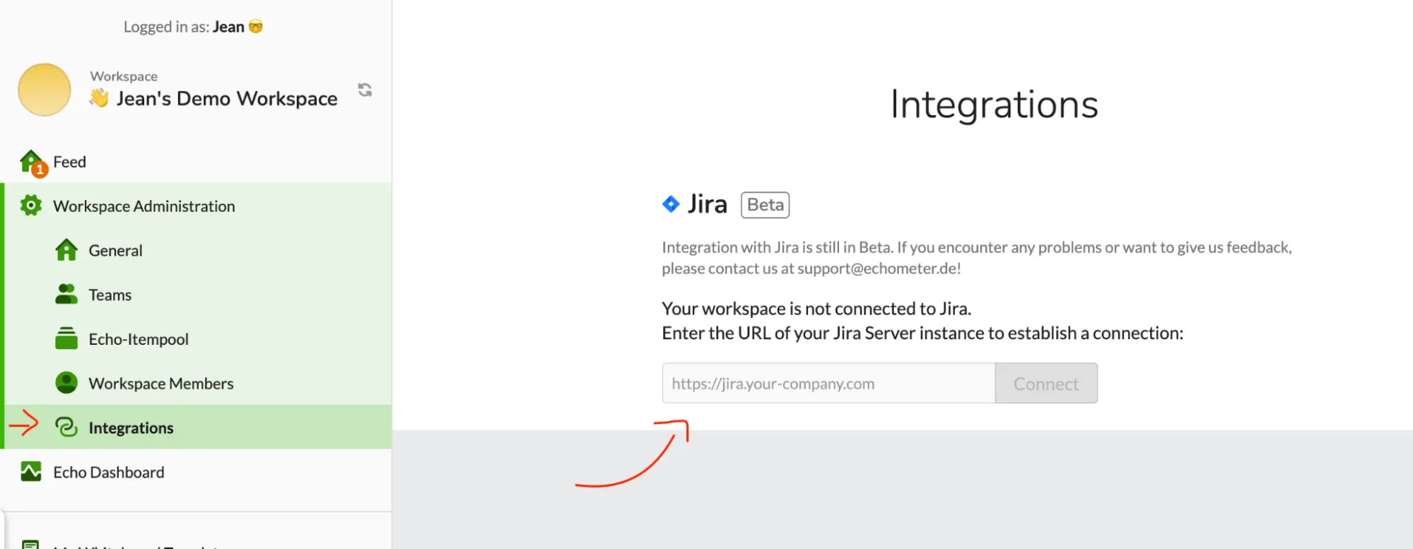 Jira Retrospective Integration Echometer