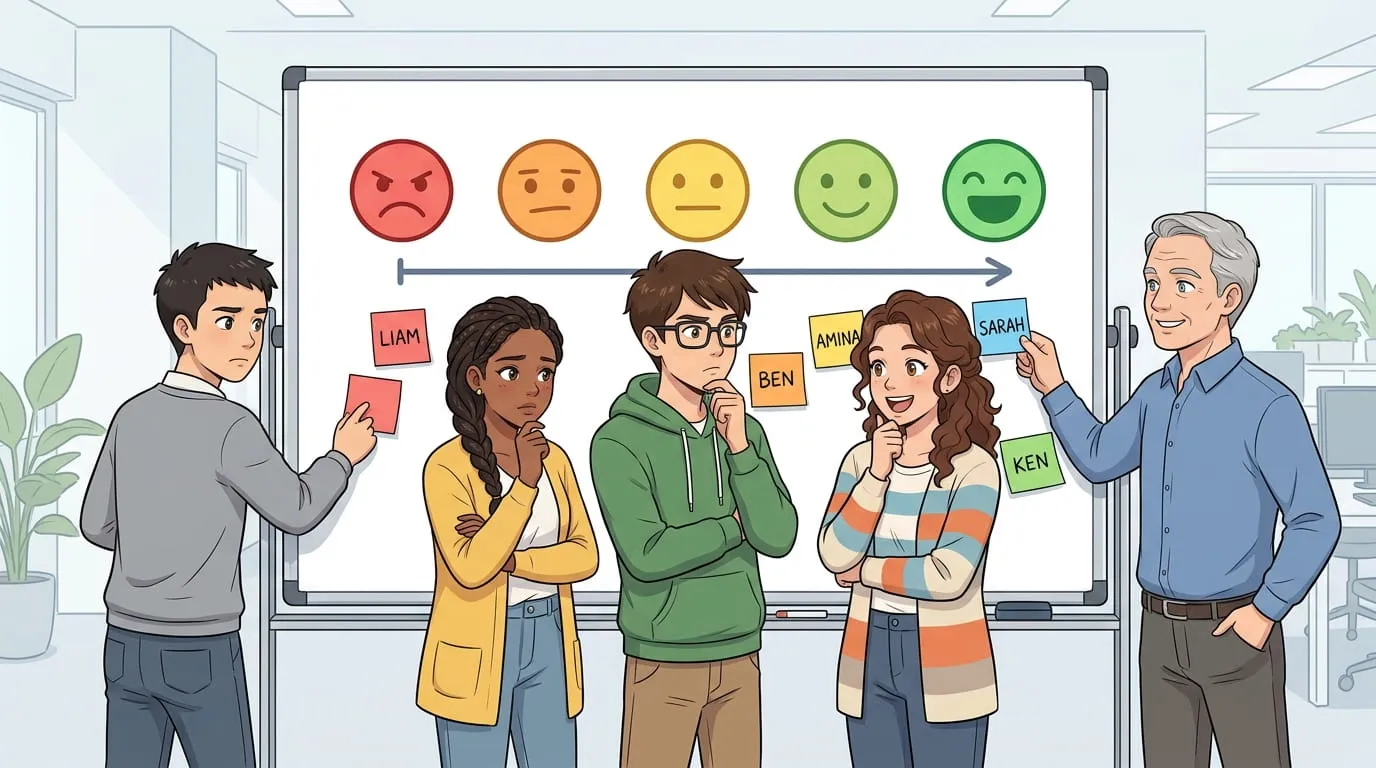 Check-in with mood check in an agile retrospective
