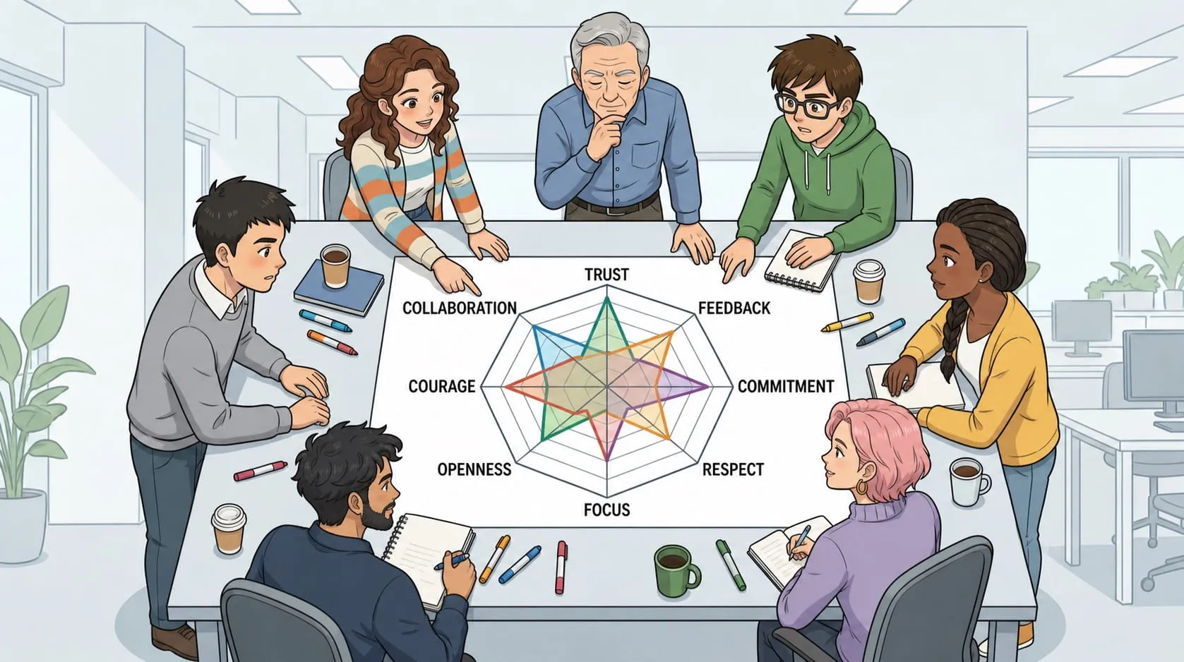 Anchors for agile values in everyday life as a team exercise