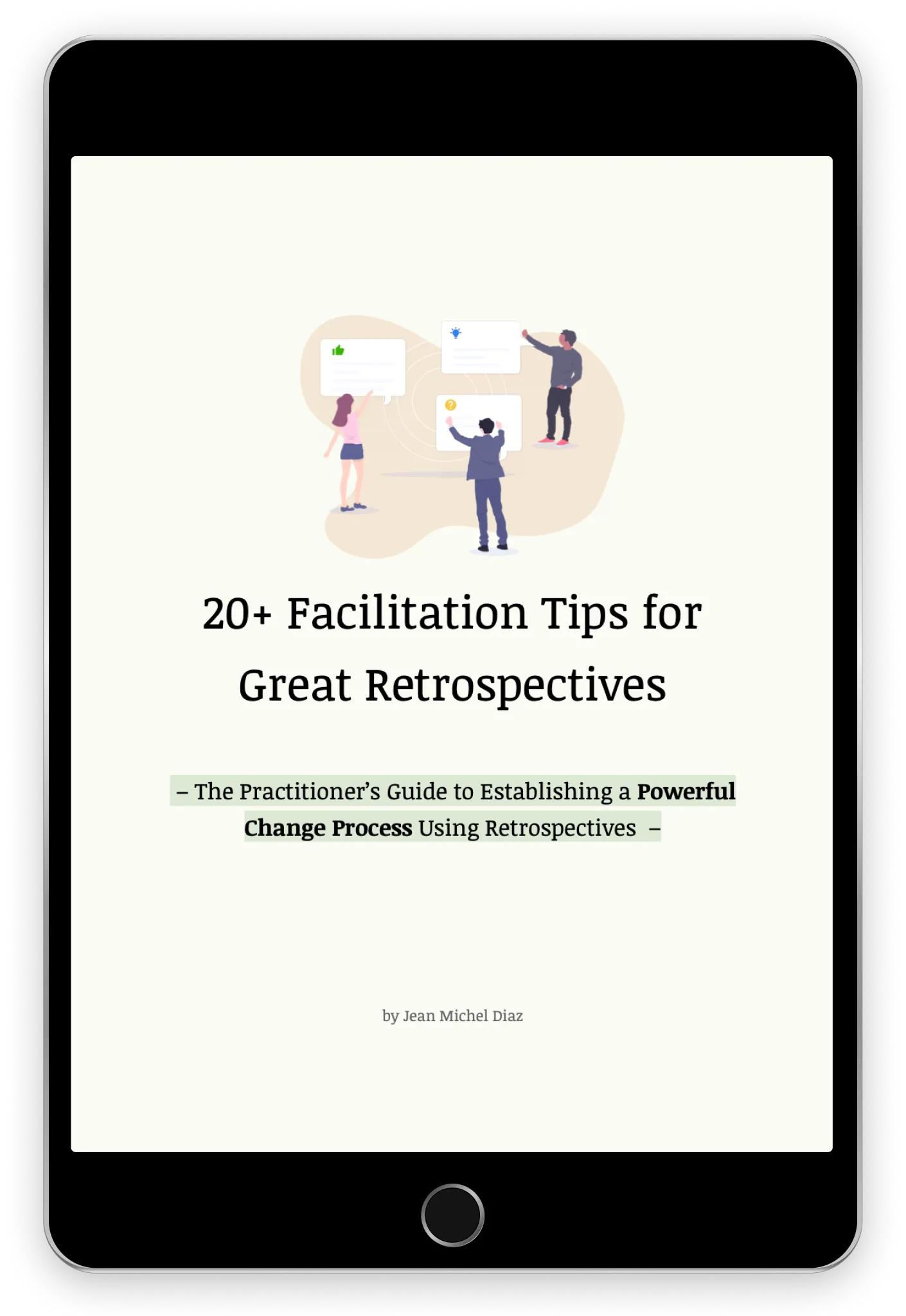 iPad with ebook facilitation tips