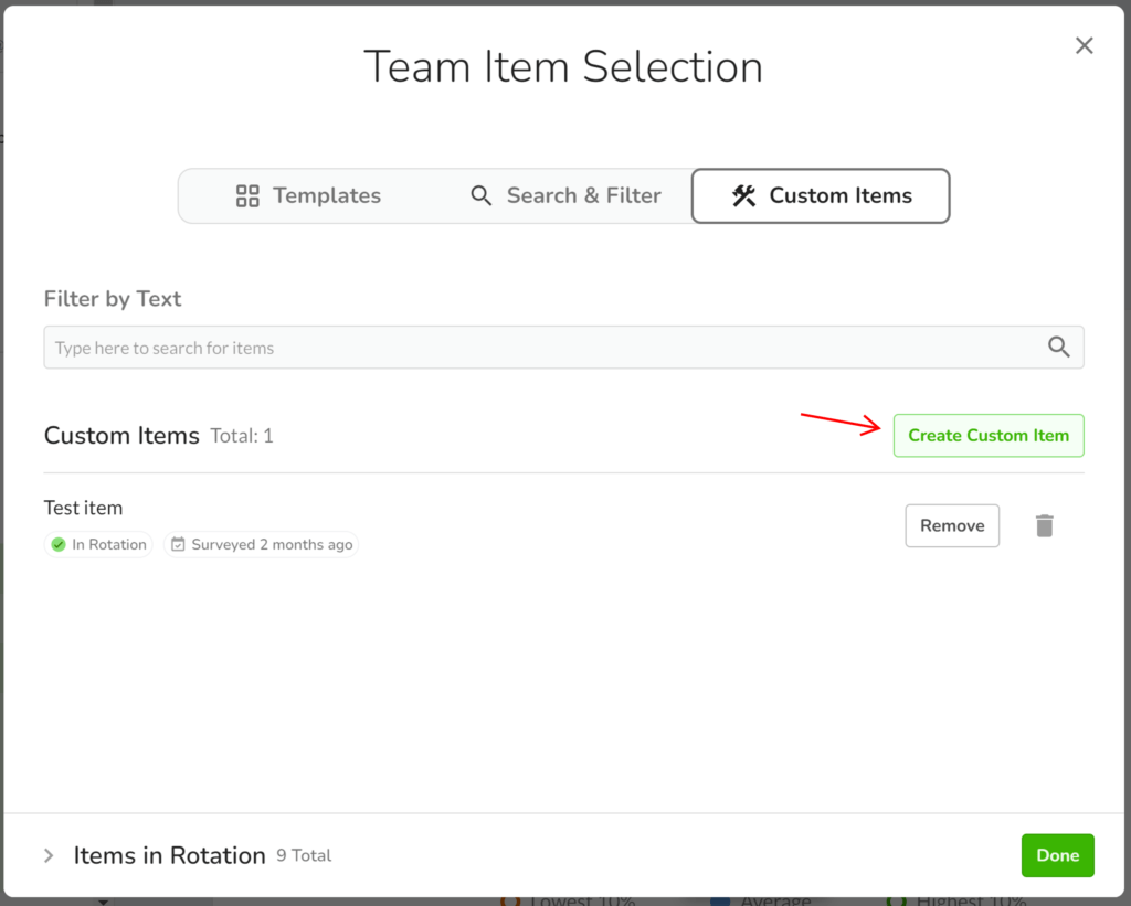 Create needs-based items with Echometer