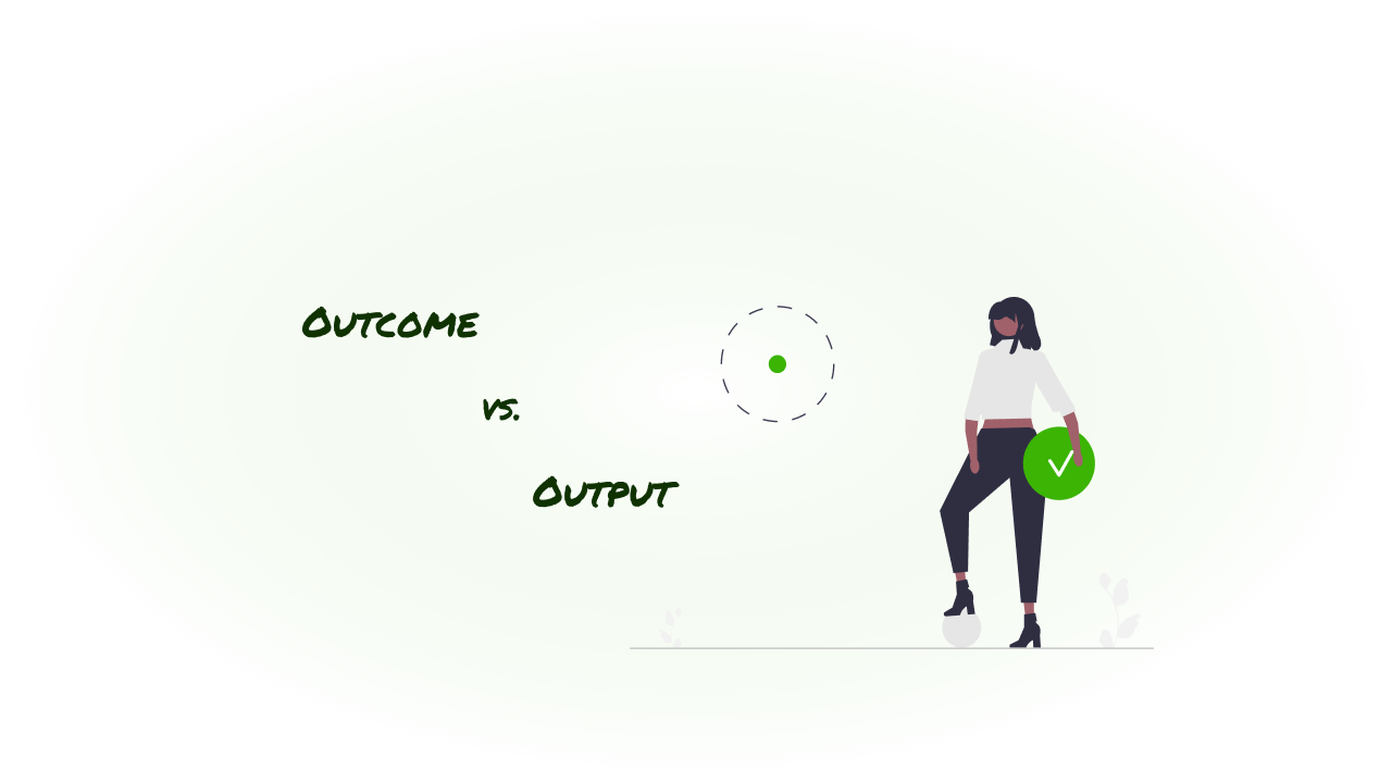 sprint retrospective output vs. outcomes