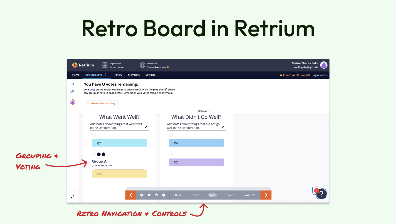 Retrium Retro Board