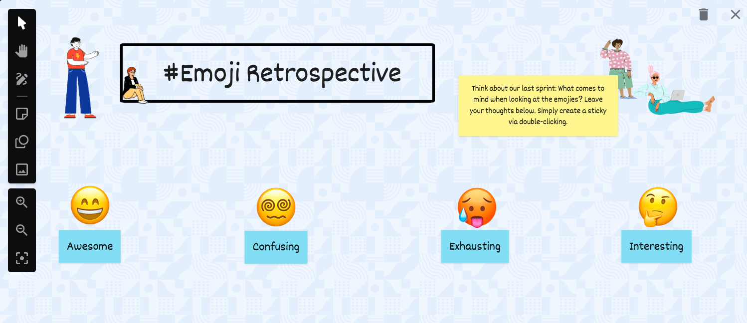 retrospective games scrum Emoji retrospective