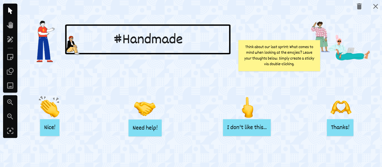 new retrospective ideas games handmade emoji