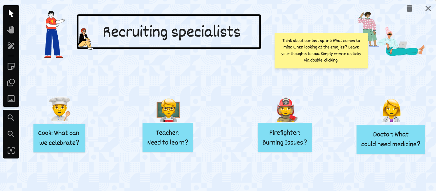 retrospective game agile recruiting specialists emoji