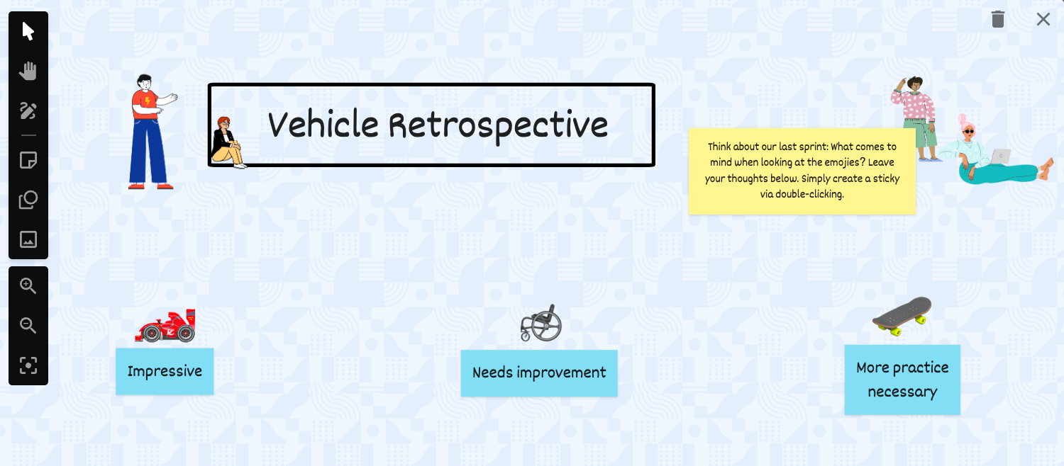 retrospective virtual games vehicle emoji