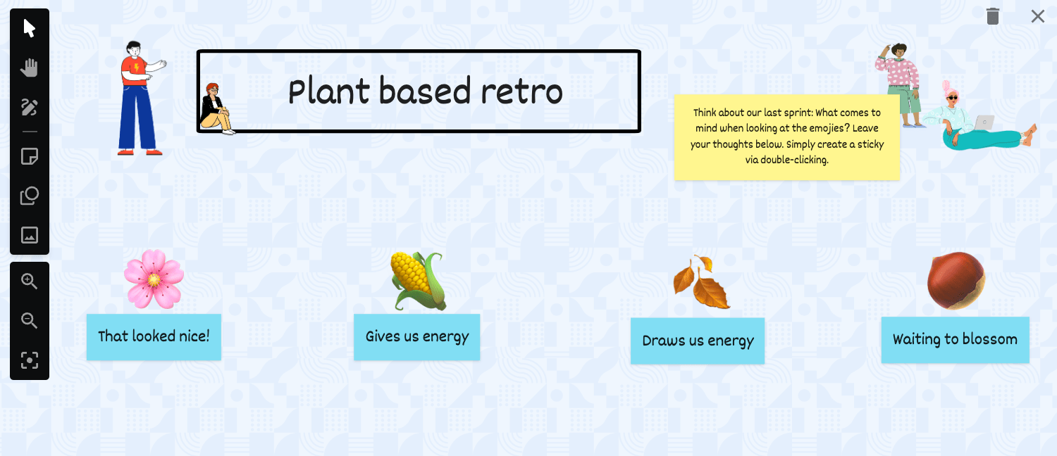 interesting retrospective games plant based emoji