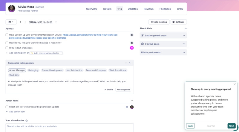 Alternatywny przegląd Lattice One on One Meeting Software