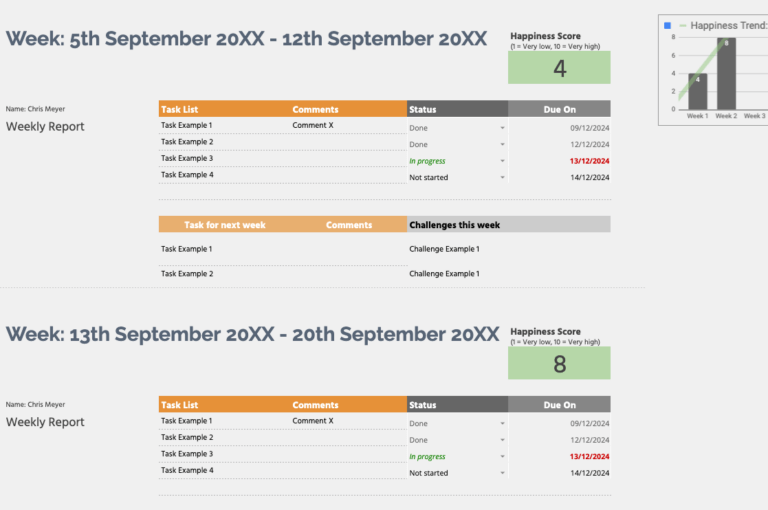 5 templates & a guide: Weekly employee report