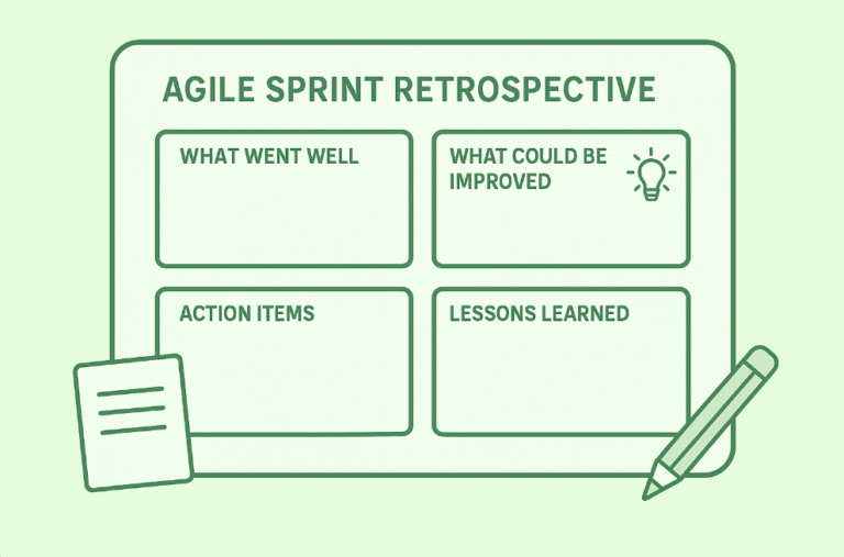 de beste teknikkene for agile scrum-retrospektive maler