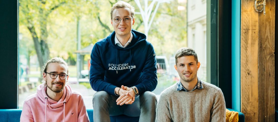 il team fondatore di echometer nella fondazione founders di bielefeld 2